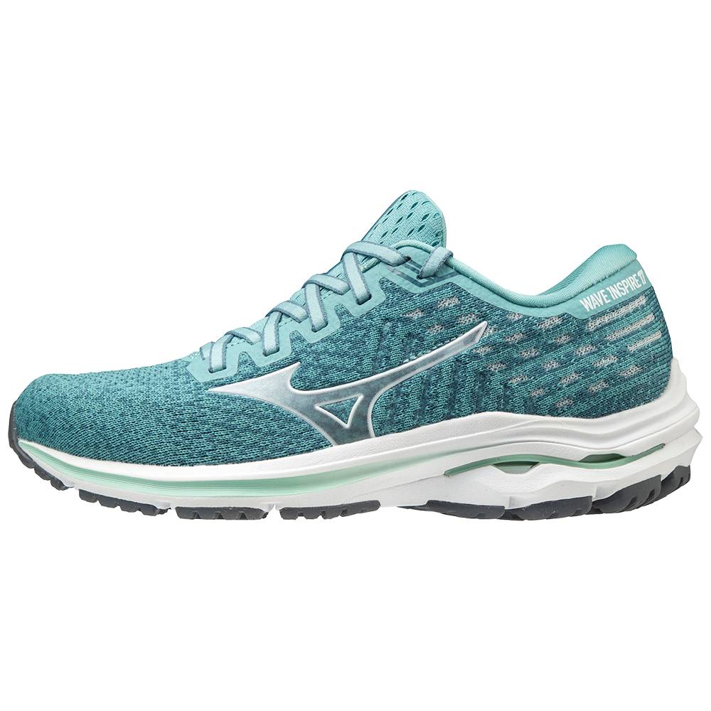 Mizuno Wave Inspire 17 WAVEKNIT Női Futócipő Türkiz/Fehér XJH924371